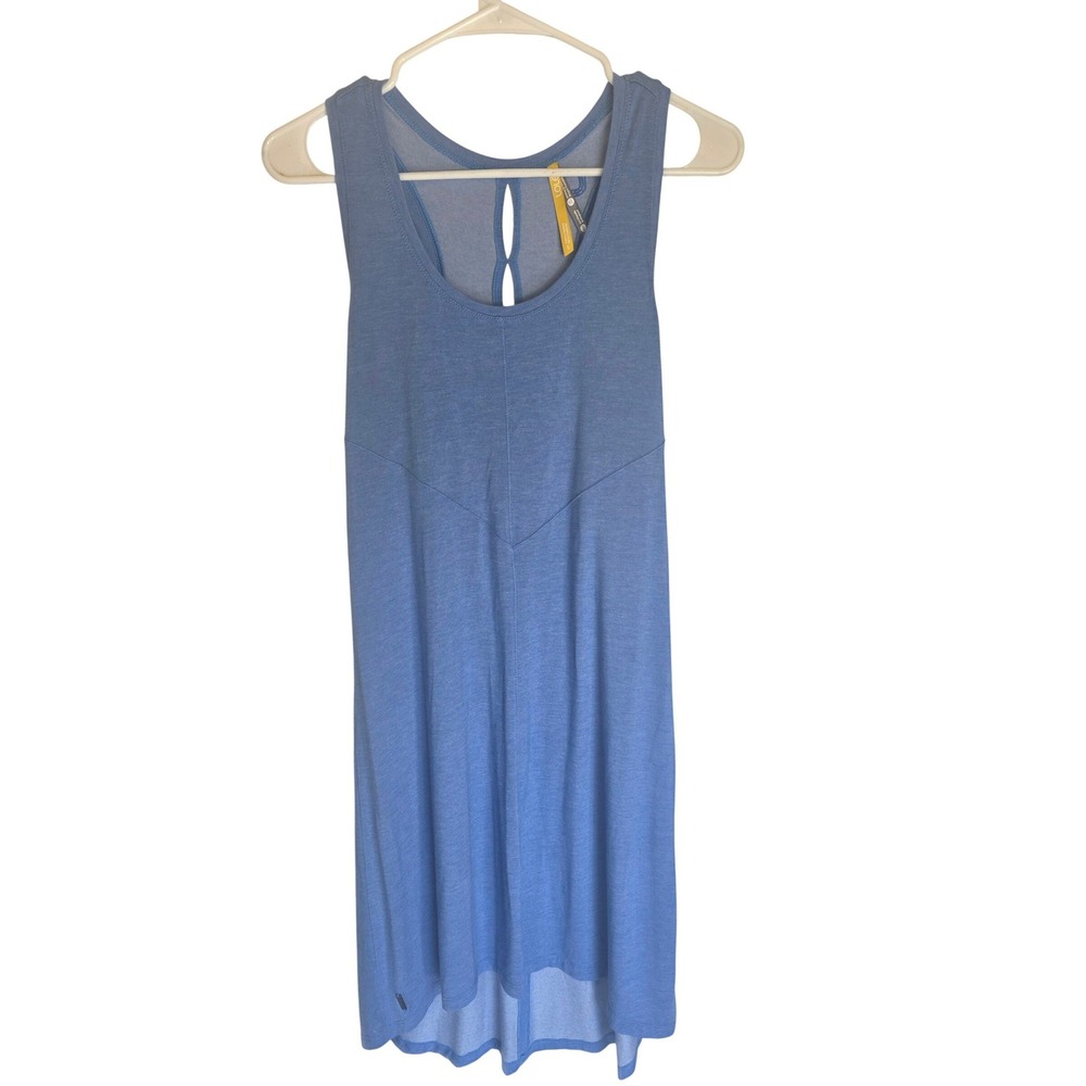Lole Womens Blue Lenzing Modal Racerback Keyhole Activewear Tank Dress‎ Size S
